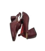 Pantofi dama 42, imitatie de piele, visiniu - imagine 4