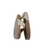 Saboti dama Esprit, 42, imitatie de piele, crem - imagine 4