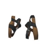 Sandale dama 5th Avenue, 38, piele intoarsa, negru - imagine 3