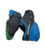 Adidasi barabti Salomon, 49, material textil, negru albastru - imagine 4