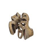 Sandale dama Benefit, 37, material textil, bej - imagine 4