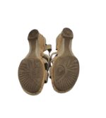 Sandale dama Benefit, 37, material textil, bej - imagine 5