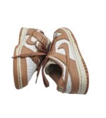 Adidasi dama Nike, 39, imitatie de piele, piele, alb maro - imagine 4