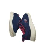 Adidasi dama Skechers, 39, material textil, negru albastru - imagine 4