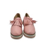 Mocasini dama 40, imitatie de piele, roz - imagine 3