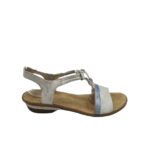 Sandale dama Rieker, 40, imitatie de piele, gri