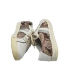 Tenisi dama Feather & Sole, 39, piele, maro alb - imagine 4