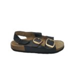 Sandale barbati Next, 41, imitatie de piele, piele, negru