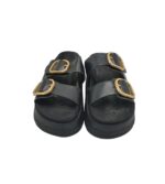 Saboti dama Bershka, 39, imitatie de piele, negru - imagine 3