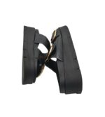 Saboti dama Bershka, 39, imitatie de piele, negru - imagine 4