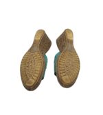 Saboti dama 38, piele, albastru - imagine 5