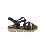 Sandale dama Marco Tozzi, 39, imitatie de piele, negru gri