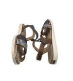 Sandale dama Bench, 41, material textil, albastru alb - imagine 4