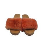 Saboti dama 37, material textil, roz - imagine 3