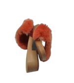 Saboti dama 37, material textil, roz - imagine 4