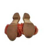 Saboti dama 37, material textil, roz - imagine 5