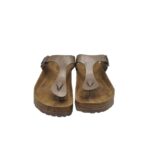 Saboti dama Birkenstock, 39, imitatie de piele, maro - imagine 3