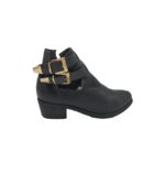 Botine dama Skopy, 39, imitatie de piele, negru