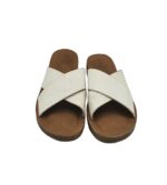 Saboti dama 38, imitatie de piele, alb - imagine 3