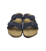 Saboti barbati Biofun, 42, imitatie de piele, bleumarin - imagine 3