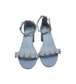 Sandale dama 42, imitatie de piele, albastru - imagine 3