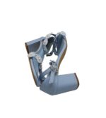 Sandale dama 42, imitatie de piele, albastru - imagine 4