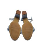 Sandale dama 42, imitatie de piele, albastru - imagine 5