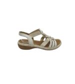 Sandale copii Rieker, 38, imitatie de piele, material textil, alb