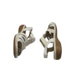 Sandale copii Rieker, 38, imitatie de piele, material textil, alb - imagine 3