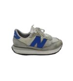Adidasi barbati New Balance 43, piele intoarsa, material textil, gri albastru