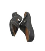 Saboti dama Easystreet, 38, imitatie de piele, negru - imagine 4