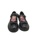 Balerini copii George, 34, imitatie de piele, negru - imagine 3