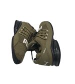 Adidasi dama Puma, 37, imitatie de piele, material textil, kaki - imagine 3