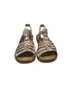 Sandale dama Rieker, 40, imitatie de piele, material textil, bej - imagine 5