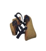 Sandale dama M&S, 38, material textil, negru - imagine 4