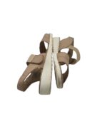 Sandale dama Footflexx, 39, material textil, piele, bej - imagine 4