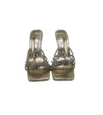 Saboti dama Simmi, 37, imitatie de piele, auriu - imagine 3