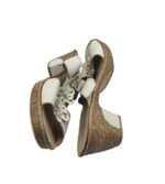 Saboti dama Tamaris, 41, piele, alb - imagine 4