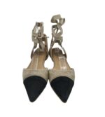 Sandale dama Ras, 40, piele intoarsa, material textil, crem - imagine 3