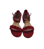 Sandale dama Lazzarini, 39, piele intoarsa, rosu - imagine 3