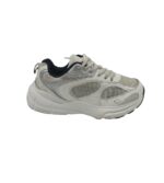 Adidasi dama Boohoo, 40, imitatie de piele, material textil, alb gri