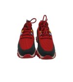 Adidasi dama Fashion 36, material textil, rosu negru - imagine 3