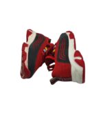 Adidasi dama Fashion 36, material textil, rosu negru - imagine 4