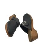 Saboti dama Lisanne, 39, imitatie de piele, negru - imagine 4