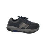 Adidasi barbati Skechers, 42, imitatie de piele, material textil, piele, gri negru