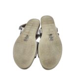 Sandale dama Land'S End, 42, material textil, piele, alb gri - imagine 5