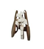 Sandale dama 40, imitatie de piele, alb - imagine 4