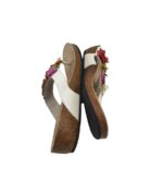 Saboti dama Ellie.D, 40, piele, alb - imagine 4