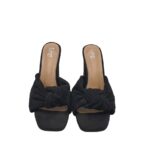 Saboti dama Linzi, 38, material textil, negru - imagine 3