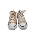 Tenisi dama Converse, 42, material textil, crem - imagine 3
